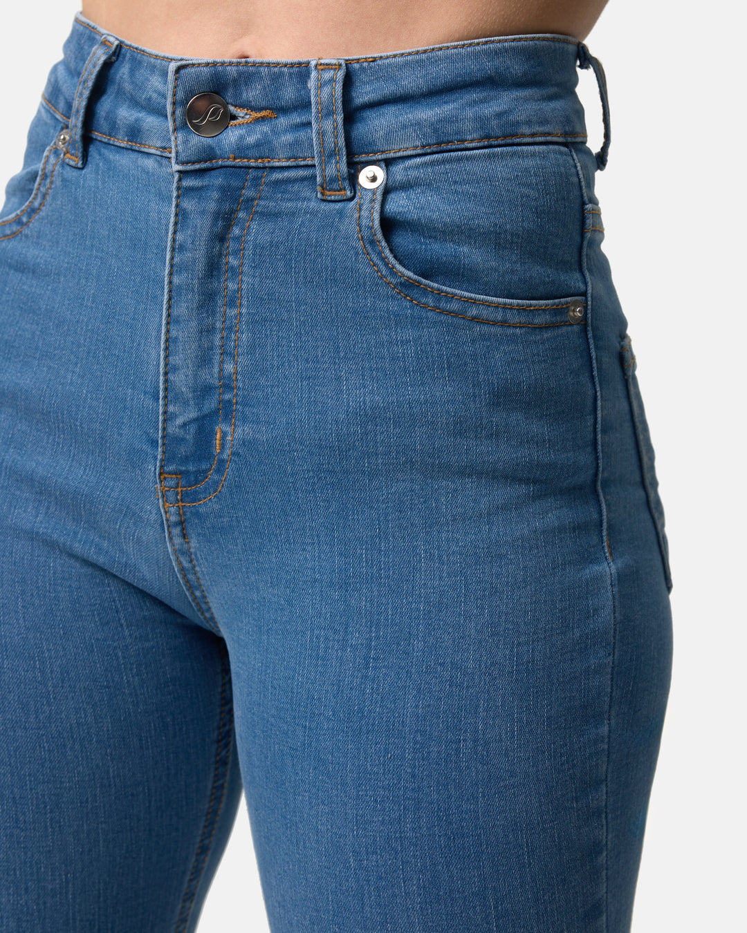 Pershape Skinny Jeans Petite - Mid Blue