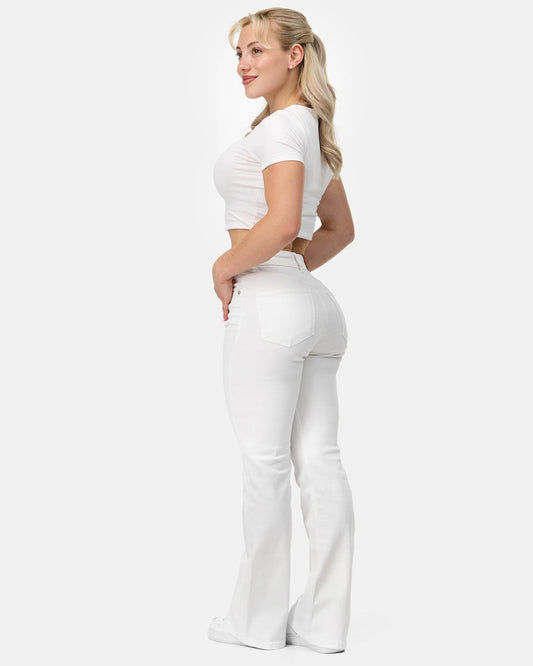 Pershape Flared Jeans - Pure White