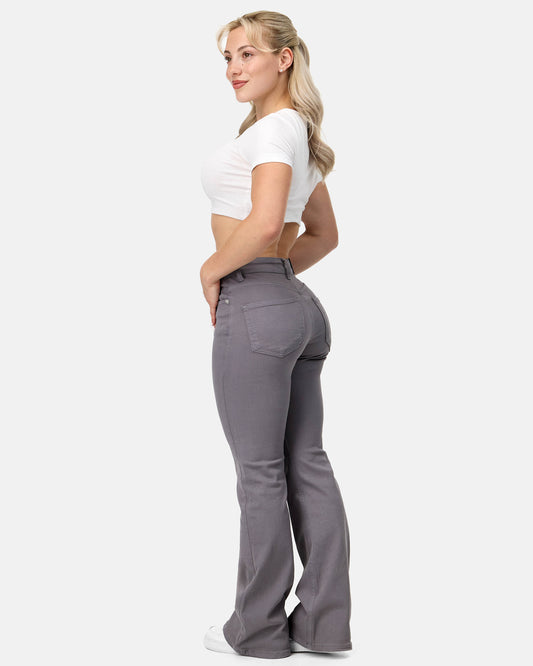 Pershape Flared Jeans - Stone Grey