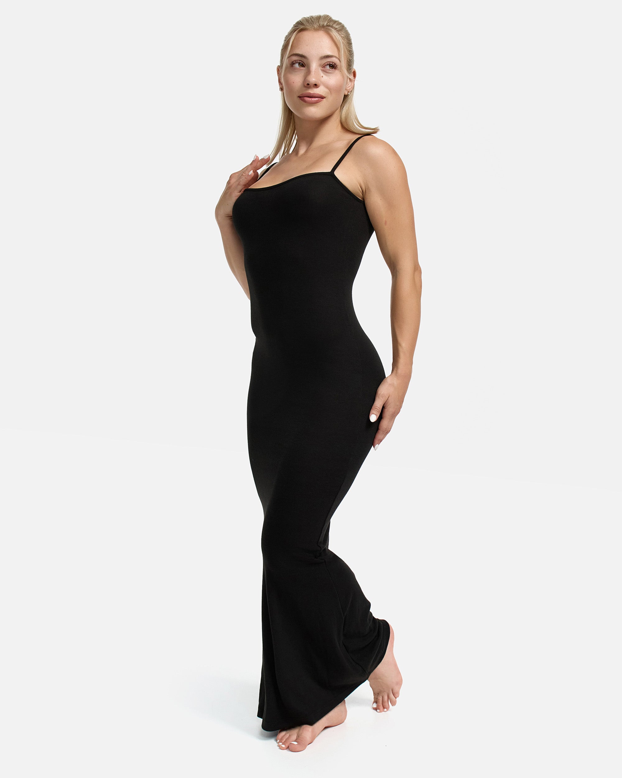 Bodycon Maxi Dress True Black – Pershape