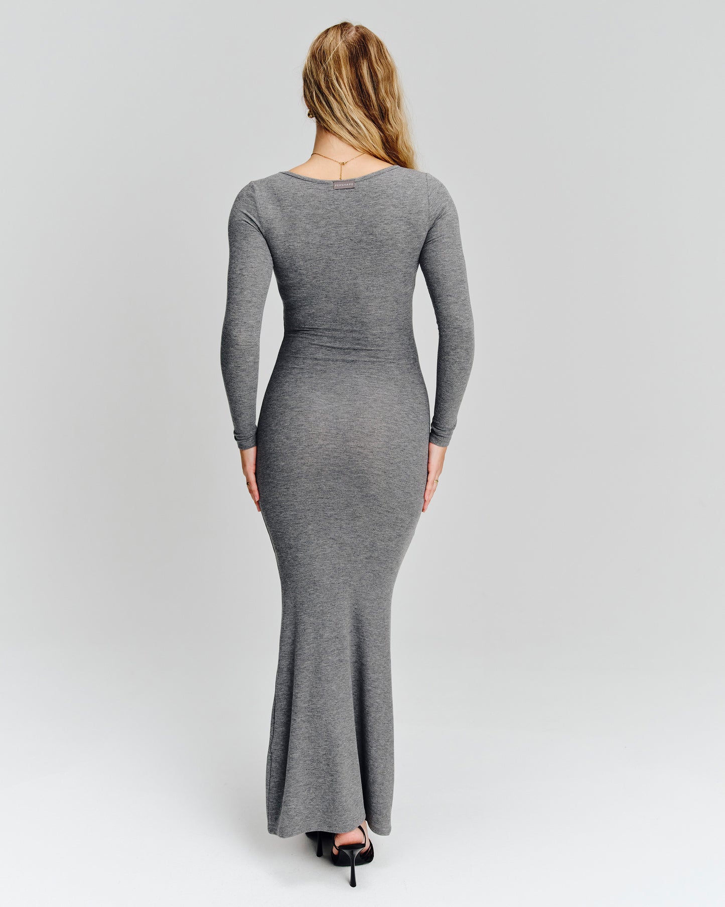 Bodycon Long Sleeve Dress - Stone Grey