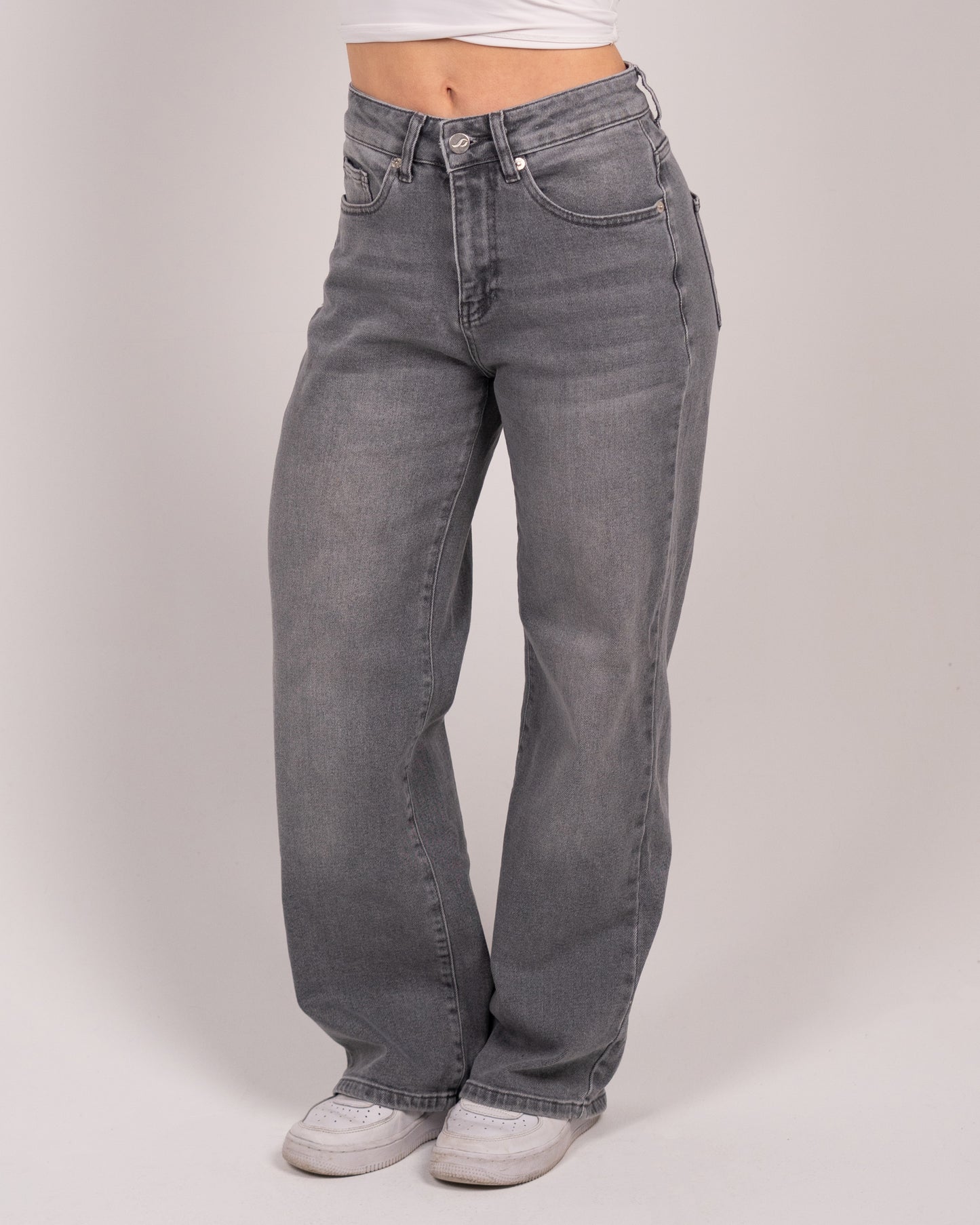 NEW: Pershape Straight Leg Jeans - Vintage Grey