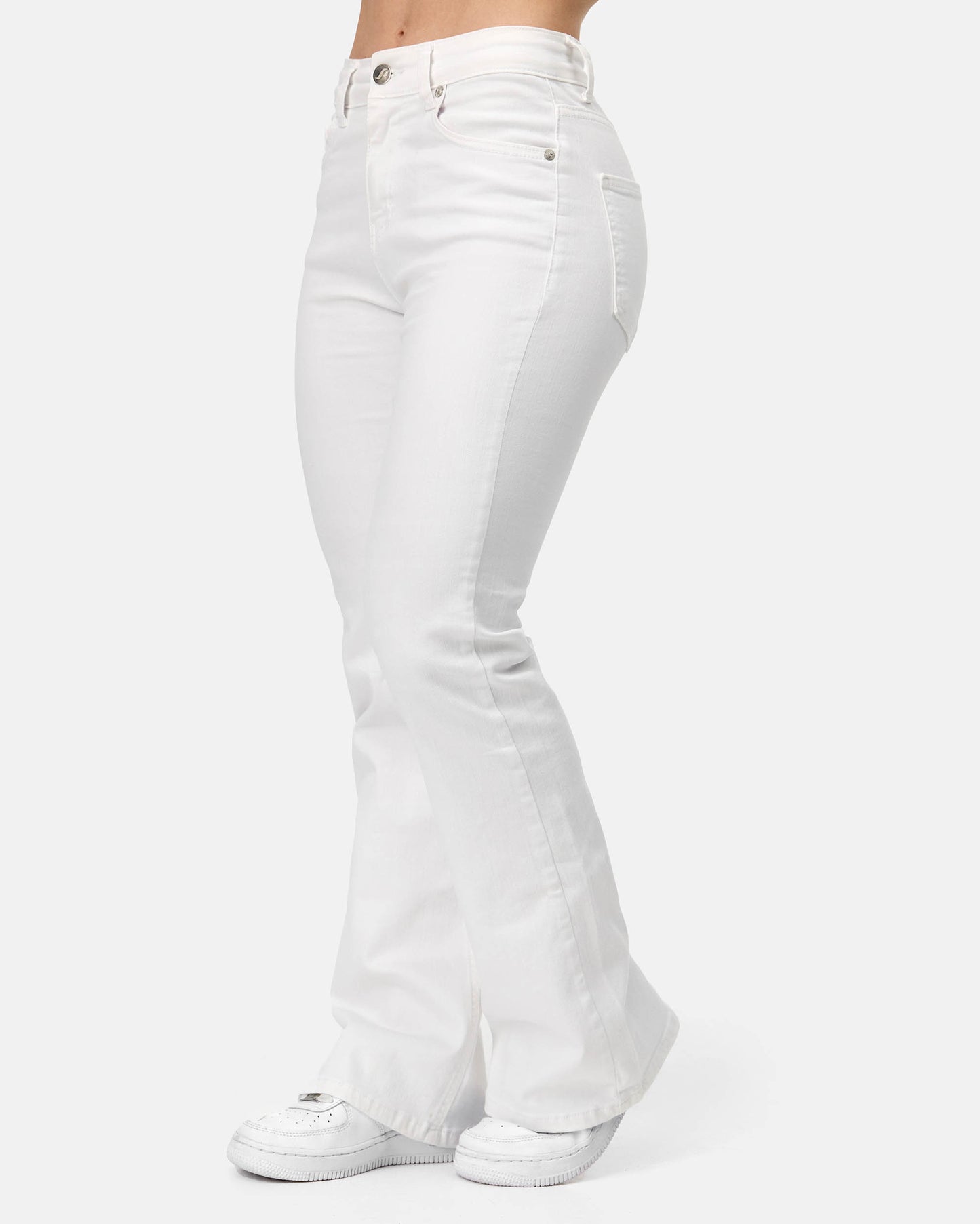 Pershape Flared Jeans - Pure White