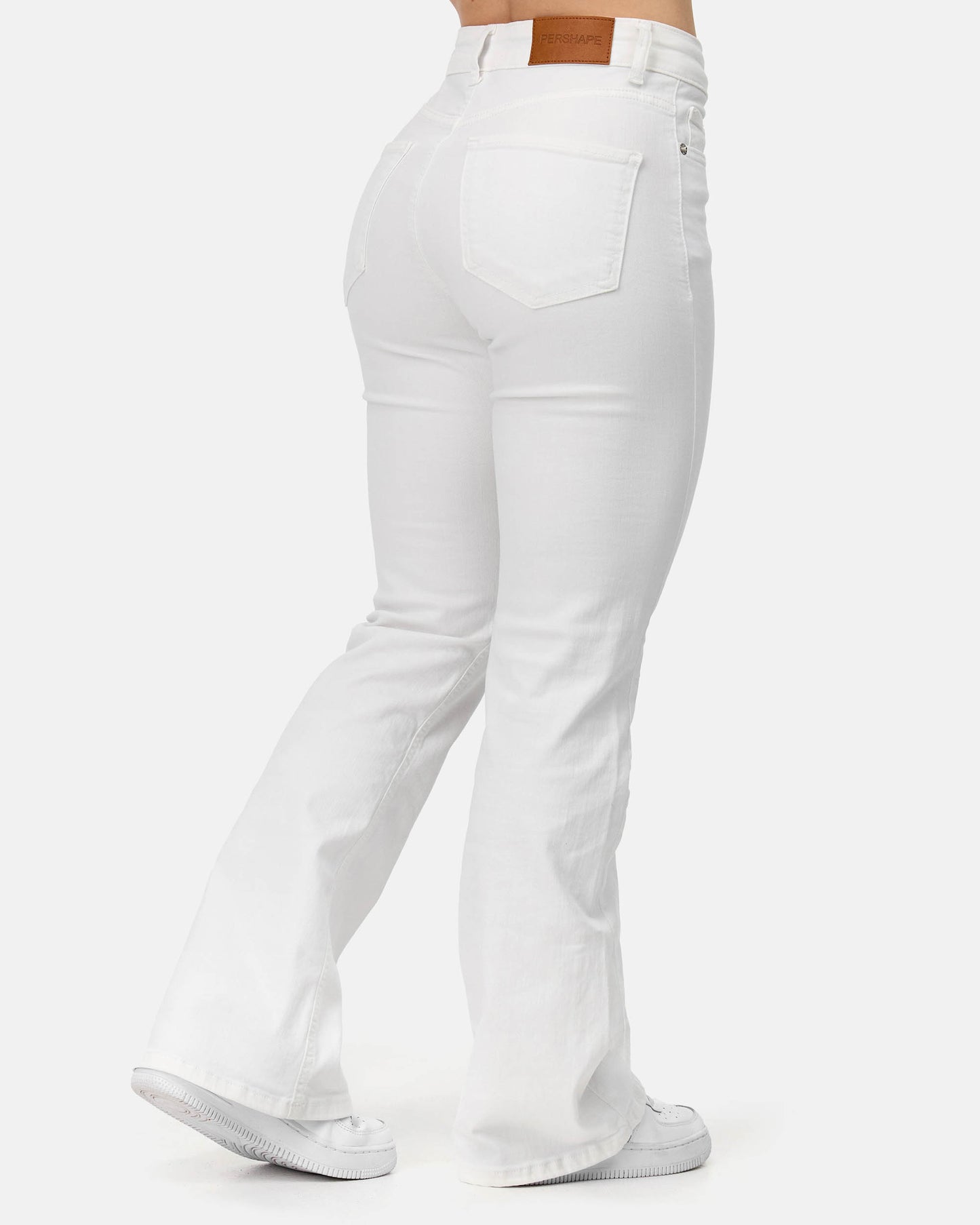 Pershape Flared Jeans - Pure White