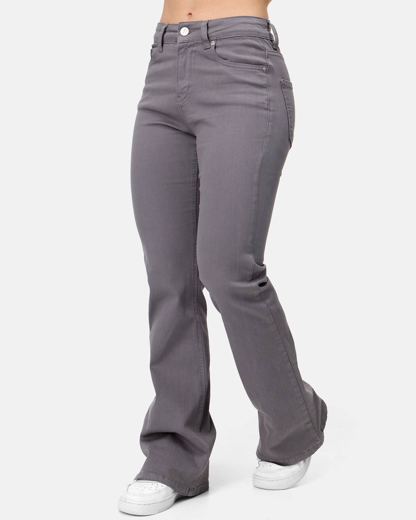 Pershape Flared Jeans - Stone Grey