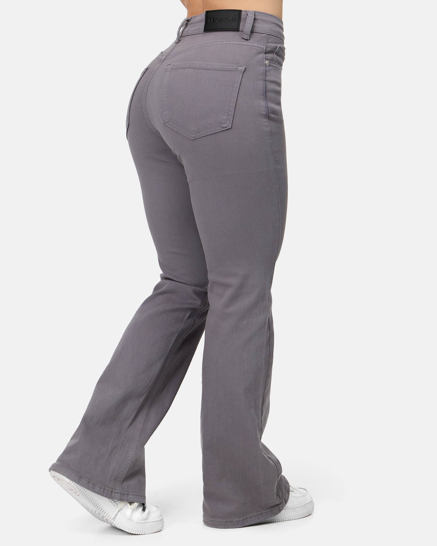 Pershape Flared Jeans - Stone Grey