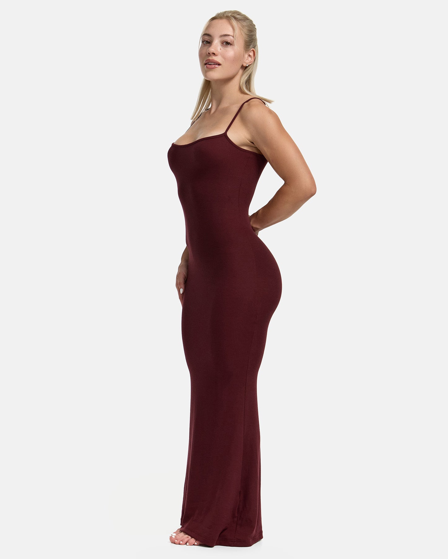 Bodycon Maxi Dress Bordeaux