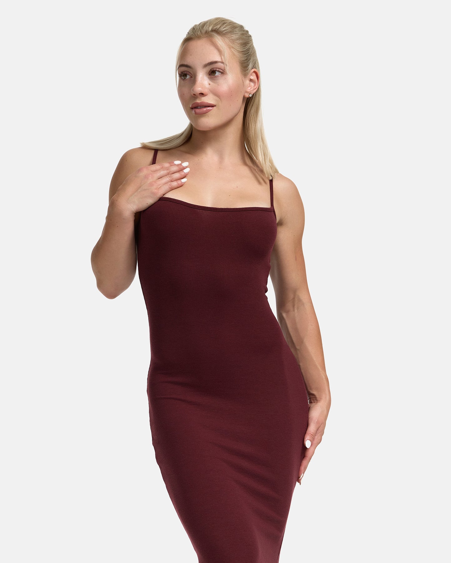 Bodycon Maxi Dress Bordeaux