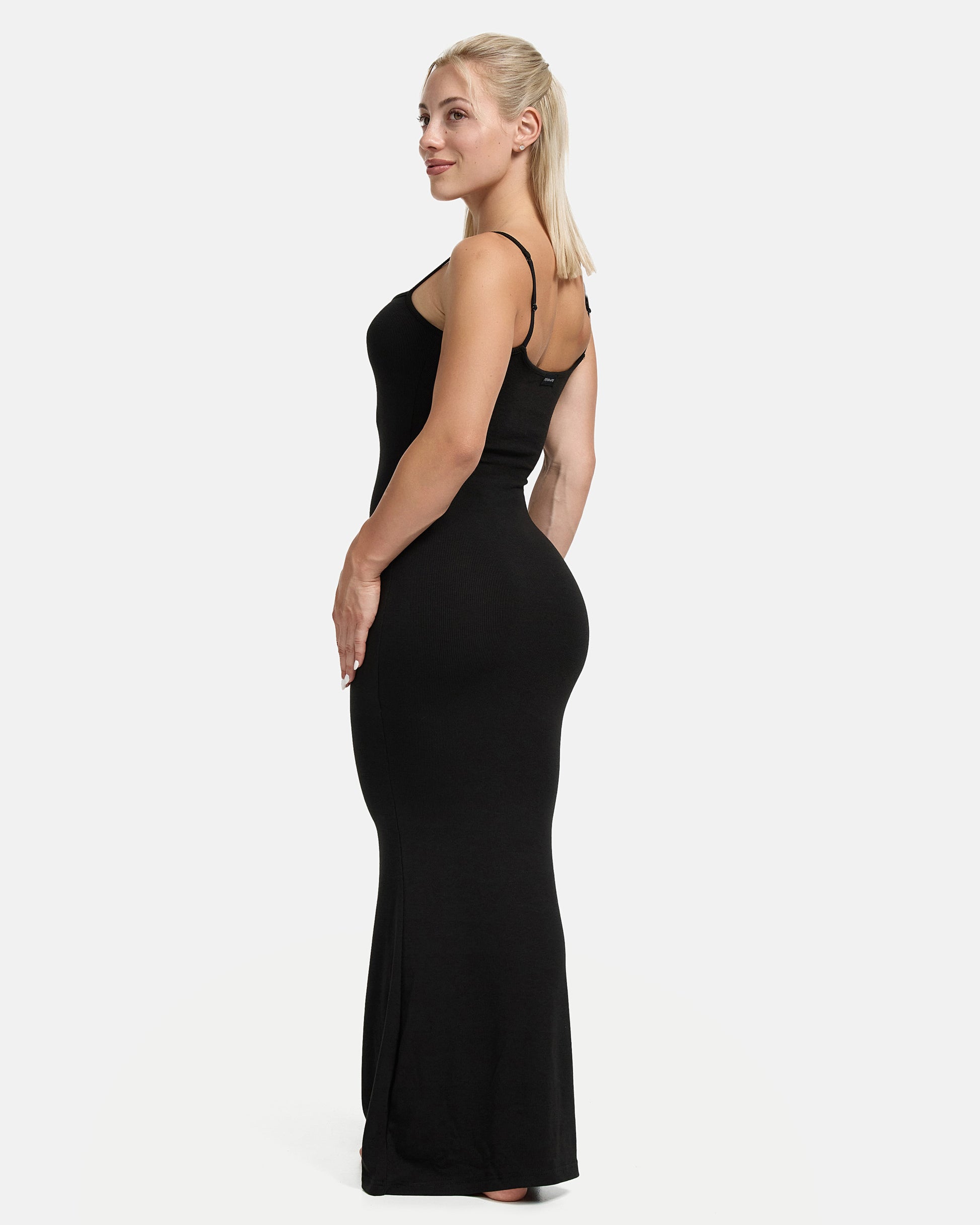 Bodycon Maxi Dress True Black – Pershape