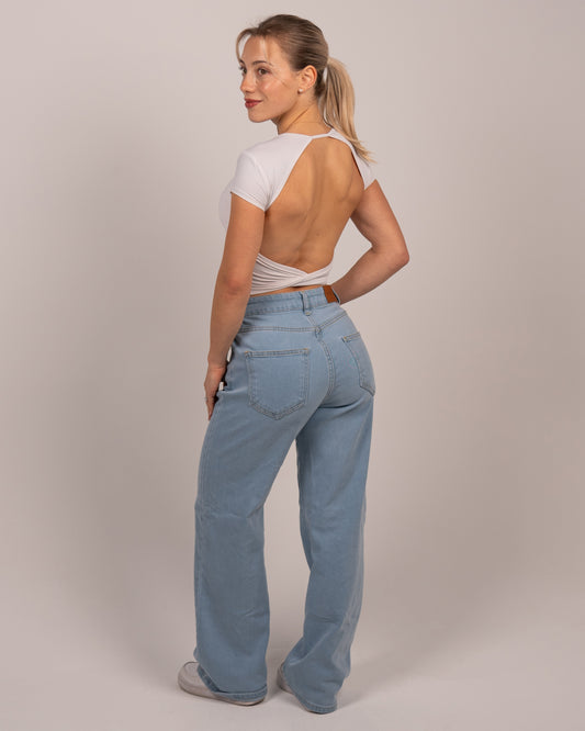NEW: Pershape Straight Leg Jeans - Vintage Blue