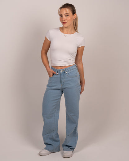 NEW: Pershape Straight Leg Jeans - Vintage Blue