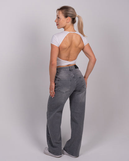 YENİ: Pershape Düz Paça Kot Pantolon - Vintage Gri